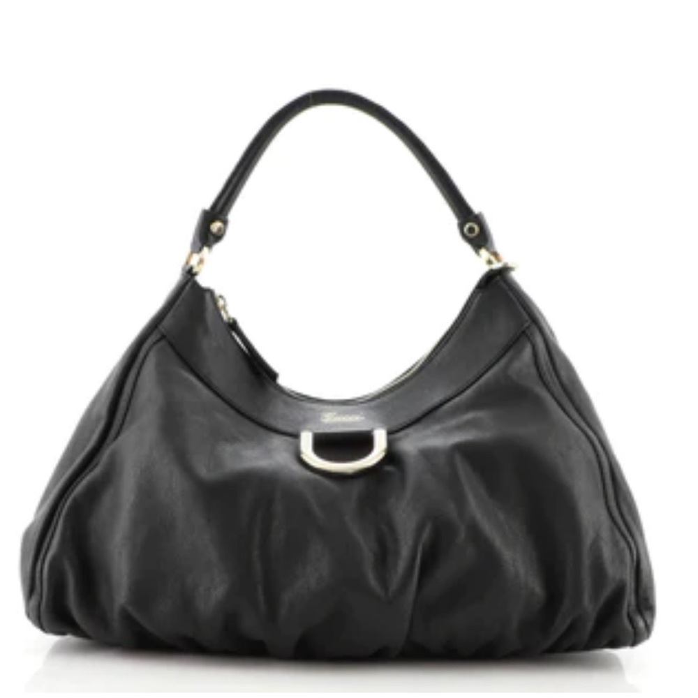 💯 Authentic GUCCI  Abbey D-Ring Leather Shoulder Hobo Bag🛍